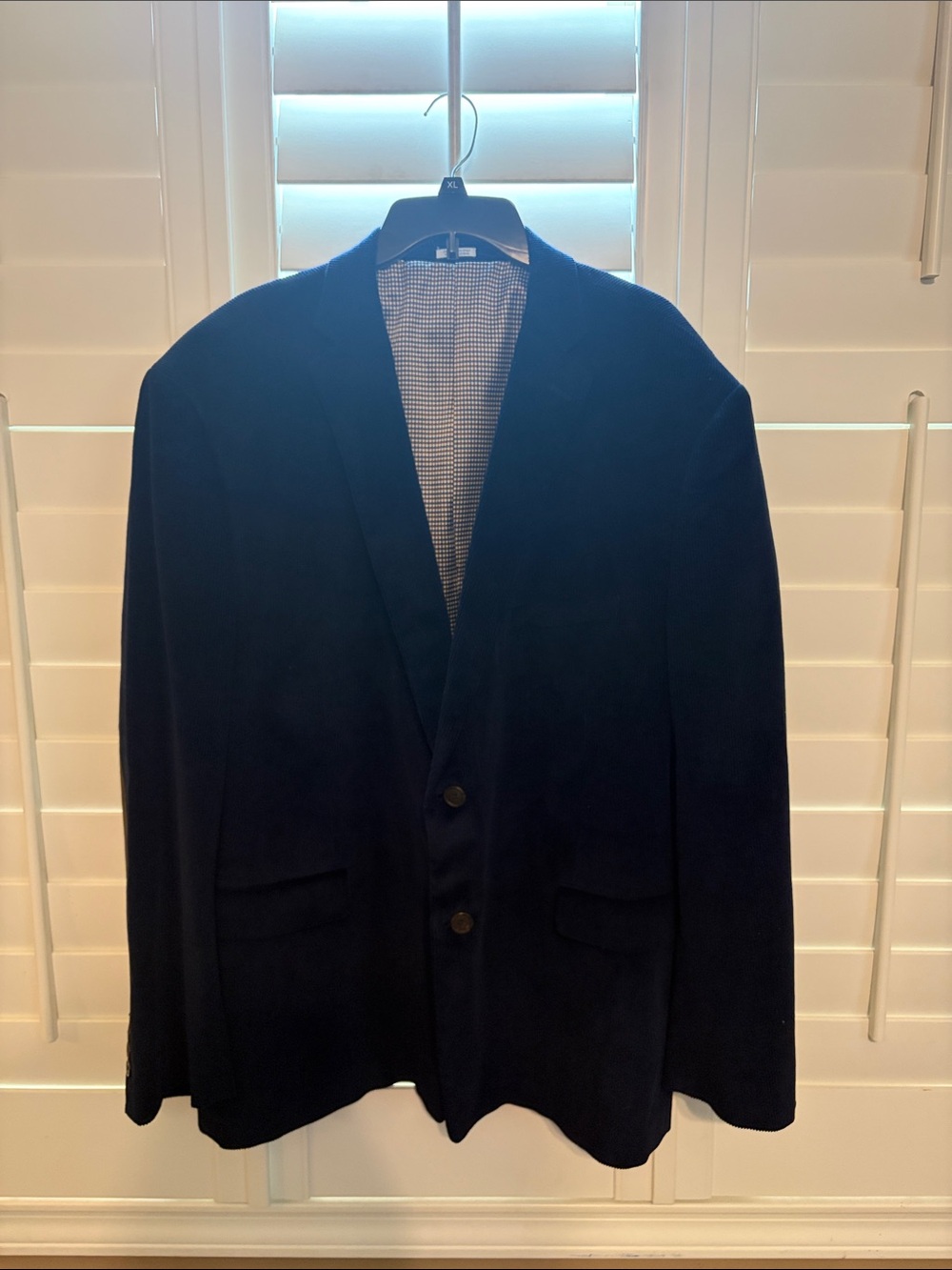 Classic Men's Navy Corduroy Blazer